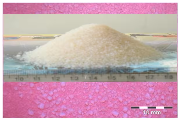 Silica Aerogel Granules seen under optical microscope